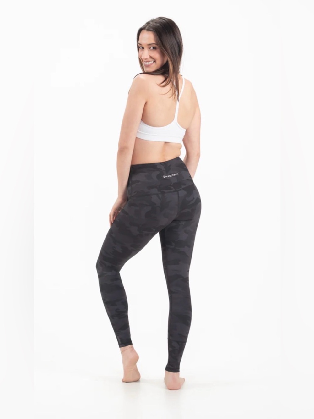 Sweetflexx Full Length High-Rise Resistance Leggings Leggings - Camo Size 6